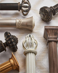 Carved Wood Curtain Rods 2 25 The Finial Company