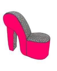 Hot Pink High Heel Shoe Chair