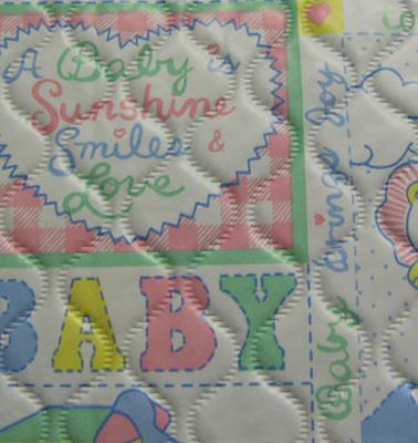 Quilted Baby Vinyl in Quilted Multi Cute Prints  Discount Vinyls  Fabric