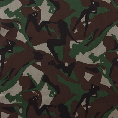 Alexander Henry Camouflage Girls Army Green in 2020 New Craft-Quilting Cotton Pin Up  