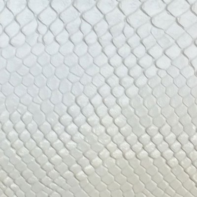 Serpiente White in outback exotics White Upholstery VIRGIN  Blend Fire Rated Fabric Animal Print  Animal Skin  Animal Vinyl   Fabric