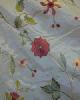 Embroidered Faux Silk Fabric