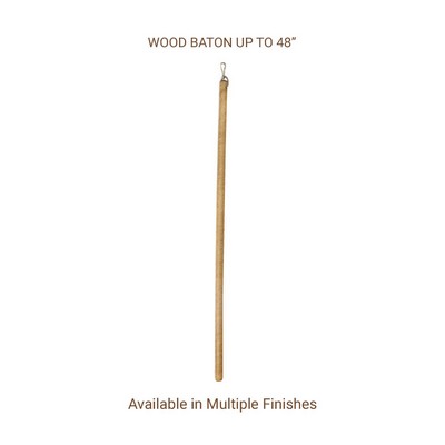  Custom Wood Baton to 48in Length