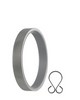 Vesta Ring w/Insert & Clip Shown in Satin Nickel