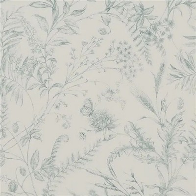 Ralph Lauren Wallpaper Fern Toile Drawing Room Grey in ARCHIVAL PAPERS Design Style: Animals Leaves Trees and Vines Wallpaper Toile 