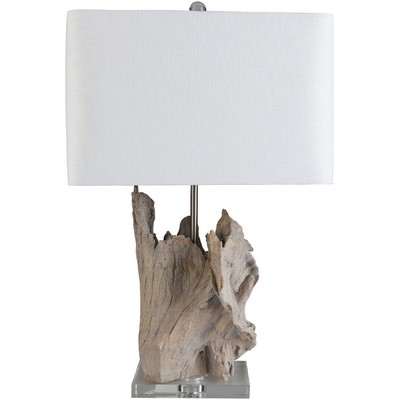 Surya Darby Table Lamp Darby ARY-001 White Shade(Outside): Linen, Shade(Inside): Polyester, Body: Composition, Base: Crystal, Finial: Crystal,  Modern Lamps Nautical Lamp Table Lamps 