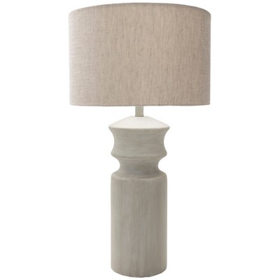 Surya Forger Table Lamp Forger FGR100-TBL Grey Shade(Outside): Linen, Body: Composition Modern Lamps Table Lamps 
