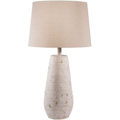 Surya Maggie Table Lamp Maggie MGLP-001 Grey Shade(Outside): Linen, Body: Composition, Harp: Metal Modern Lamps Table Lamps 
