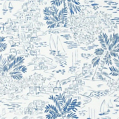 Ralph Lauren Wallpaper Homeport Novelty Marine Blue in ARCHIVAL PAPERS Design Style: Nautical Toile 