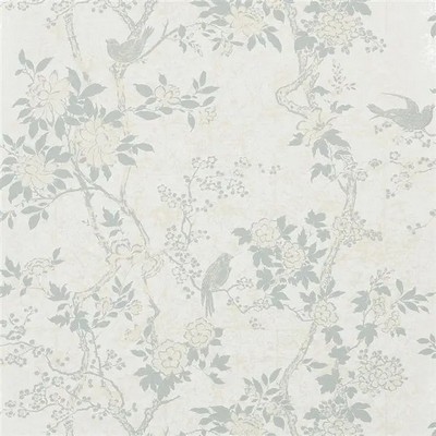 Ralph Lauren Wallpaper Marlowe Floral Dove Grey in ARCHIVAL PAPERS Design Style: Traditional Flower Wallpaper Flower Wallpaper Asian and Oriental Chinoiserie 