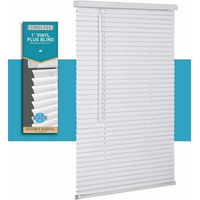 Lotus & Windoware 1 Inch Cordless Vinyl Plus Mini Blind 27x36 