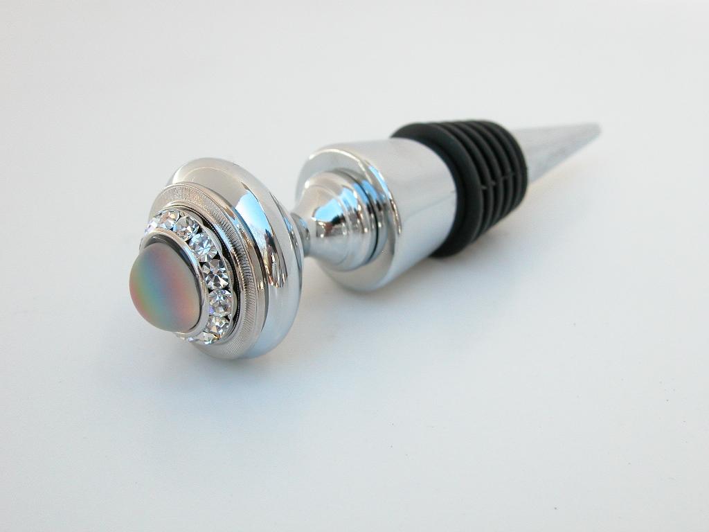 Classic Legacy Crystal and Frosted Helio Wine Stopper 