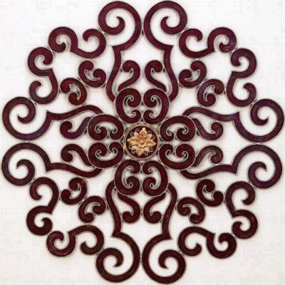 Dr  Livingstone Faux Red Oversized Round Scroll Wall Grille 