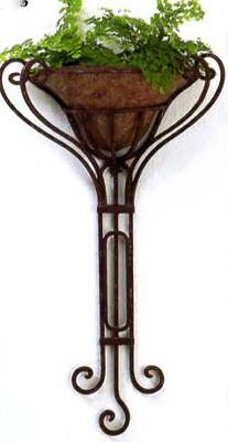 Dr  Livingstone Faux Finish Wall Planter Brown Taupe