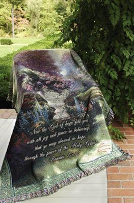 Manual Woodworkers and Weavers  Inc The Garden of Hope Tapestry Throw w/Verse Multi
