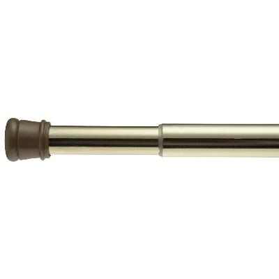 Carnation Home Fashions  Inc Adjustable Steel Shower Curtain Tension Rod Brass