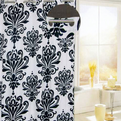 Carnation Home Fashions  Inc Beacon Hill Shower Curtain Black