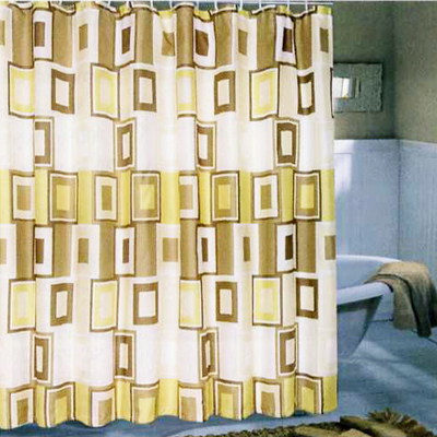 Carnation Home Fashions  Inc Contempo Extra Wide Shower Curtain Brown