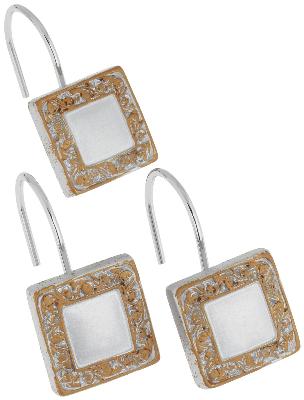 Carnation Home Fashions  Inc Lakewood Shower Curtain Hooks Silver