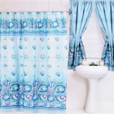 Carnation Home Fashions  Inc Oceanic Shower Curtain Multi