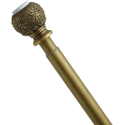 Carnation Home Fashions  Inc Sheffield Decorative Tension Rod Antique Gold