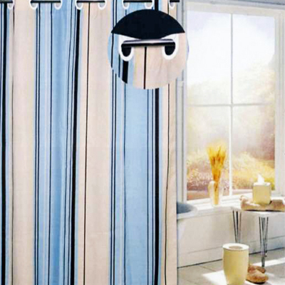 Carnation Home Fashions  Inc Stripes Shower Curtain Blue