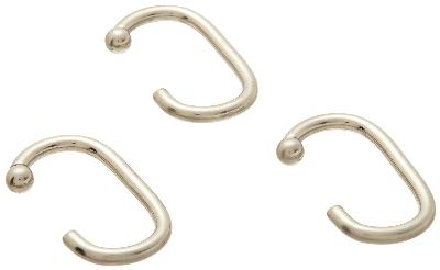 Carnation Home Fashions  Inc C Shower Curtain Hooks Brushed Nickel