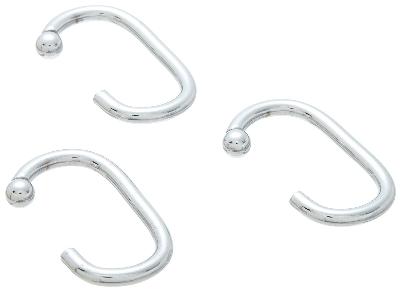 Carnation Home Fashions  Inc C Shower Curtain Hooks Chrome