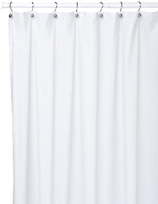 Carnation Home Fashions  Inc Extra Long 10 Gauge Vinyl Shower Curtain Liner White