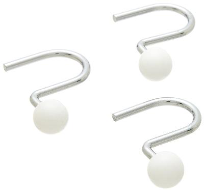 Carnation Home Fashions  Inc Metal Ball Shower Curtain Hooks White