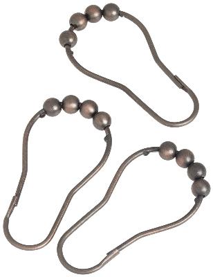 Carnation Home Fashions  Inc Roller Ball Shower Curtain Hooks Oil Rubbed Bronze