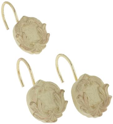 Carnation Home Fashions  Inc Victorian Shower Curtain Hooks Brushed Gold