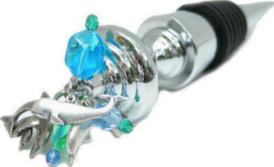 Classic Legacy Whales and Dolphins Wine Stopper 