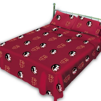College Covers Florida State Seminoles Twin Sheet Set - Maroon 