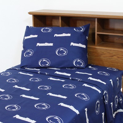 College Covers Penn State Lions Twin Sheet Set - Blue 