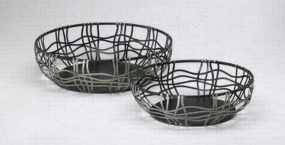 Cyan Design Suzanne Baskets 2pcs  Silver and Bronze