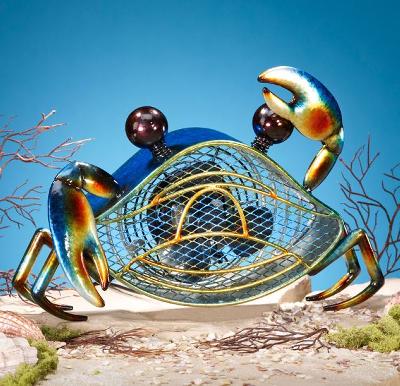 Deco Breeze Blue Crab Figurine Fan 