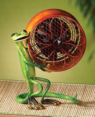 Deco Breeze Mini Gecko Figurine Fan 