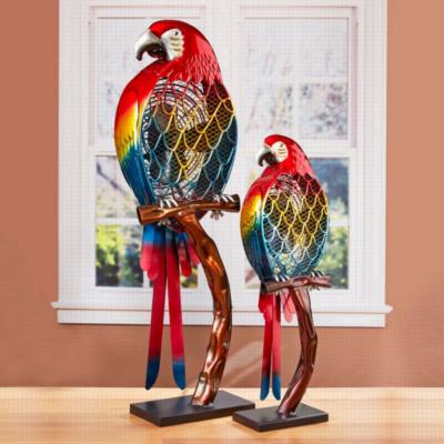 Deco Breeze Parrot Colorful Figurine Fan 
