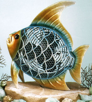 Deco Breeze Tropical Fish Decorative Figurine Fan 