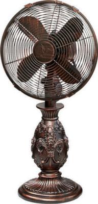 Deco Breeze Fleur De Lis Copper Table Fan Copper