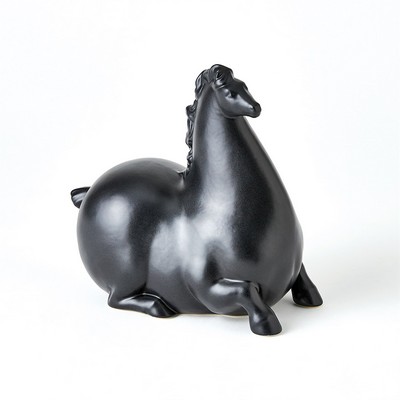 Global Views Libertino Horse Matte Black