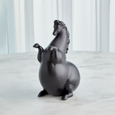 Global Views Andalusian Horse Matte Black