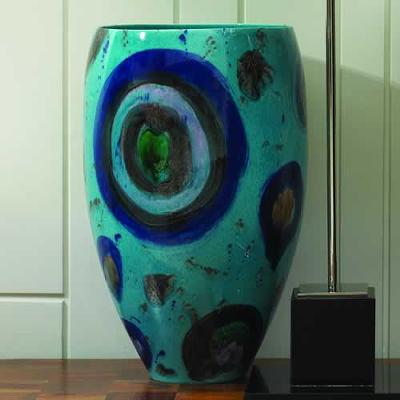 Global Views Blue Spots Vase 