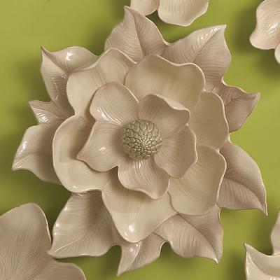 Global Views Magnolia Wall Flower Ivory