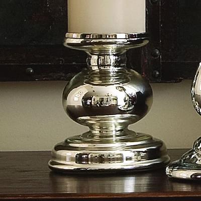 Global Views Cheltenham Candle Holder in Mercury Glass 