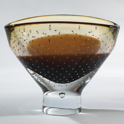 Global Views Amber Bubble Bowl 