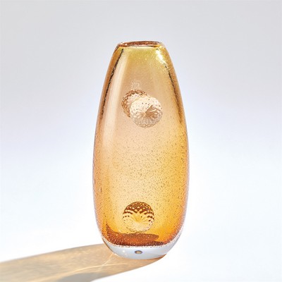 Global Views Pom Pom Vase Amber