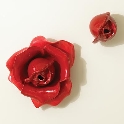 Global Views Red Rose Wall Brooch - Small 