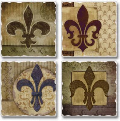Highland Graphics Fleur de Lis Coaster Set 